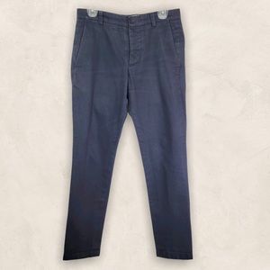 Gymphlex Twill Chino Buttonfly Flat Front Trouser Pants in Blue Size 1 (30x30)